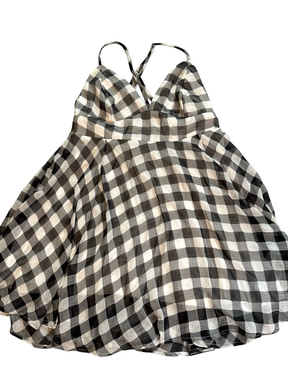 Lulu's Black and White Gingham Sundress